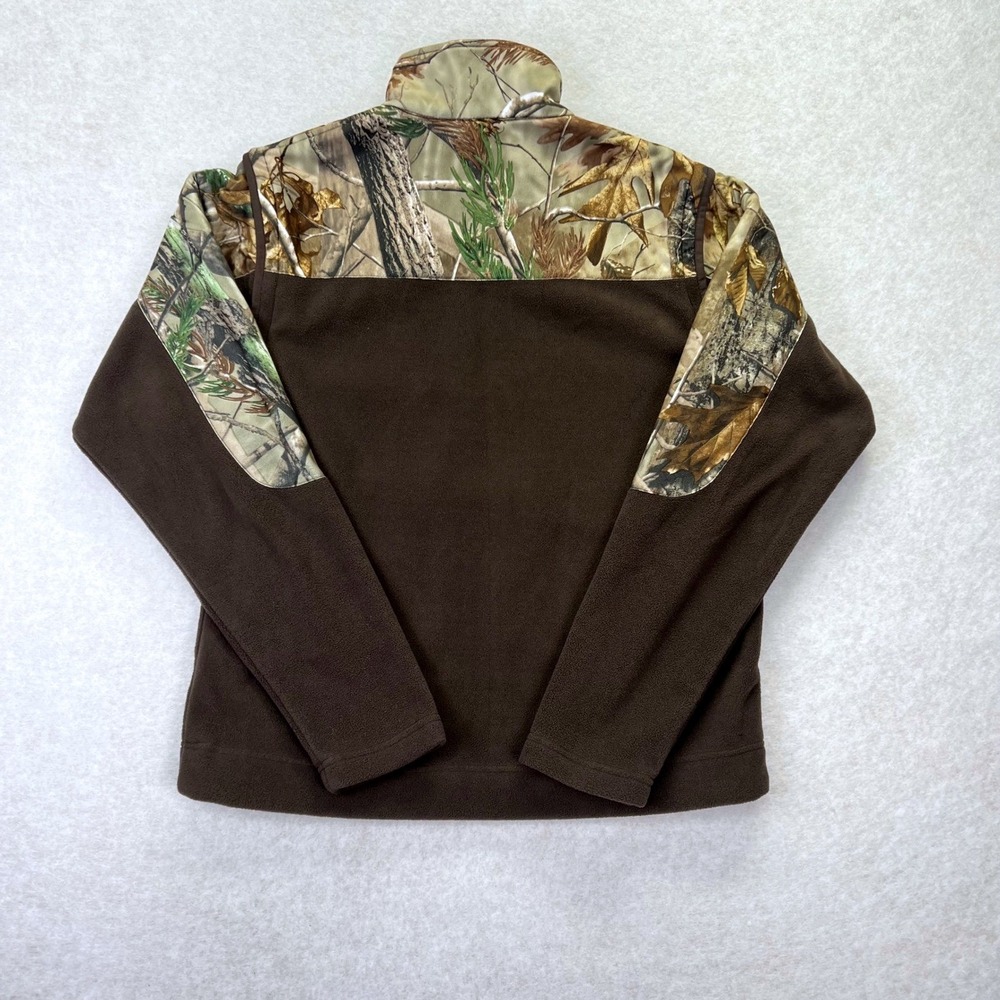 Rocky Camo Fleece Jacket Size M Polyester Brown Convertible Zip Off Sleeve Vest - Picture 9 of 13